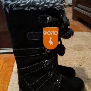 Women's Black Lace Up Winter Boots-BRAND NEW w/tags; Size 7
